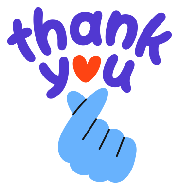 hand and lettering thank you sticker animated illustration in GIF, Lottie (JSON), AE