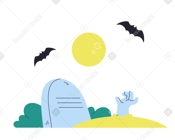 Зомби, восстающий из мертвых в PNG, SVG