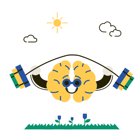 Book Brain Pumping Illustration in PNG, SVG