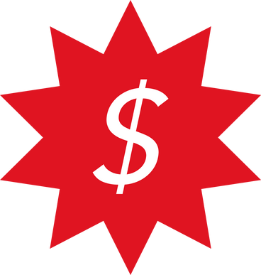 red star with dollar PNG, SVG