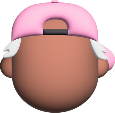 head with a pink cap PNG, SVG