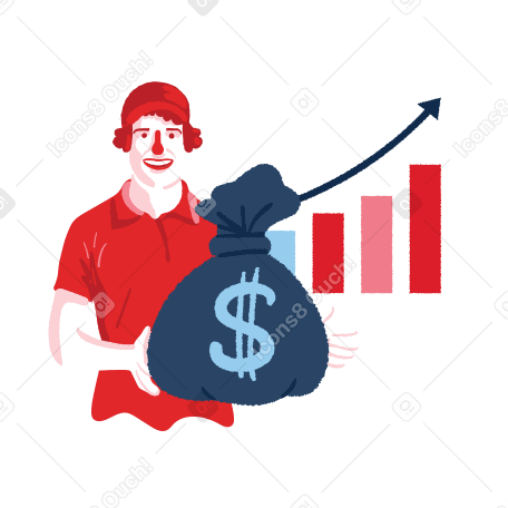 Growth chart Illustration in PNG, SVG