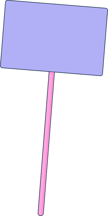 purple plaque on a stick PNG, SVG