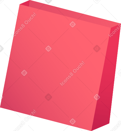 손잡이가 없는 빨간 종이 봉투 PNG, SVG
