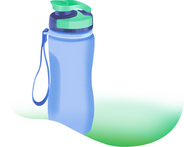 sports water bottle on green background PNG, SVG