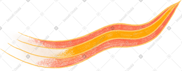 Red and yellow striped wavy line PNG, SVG