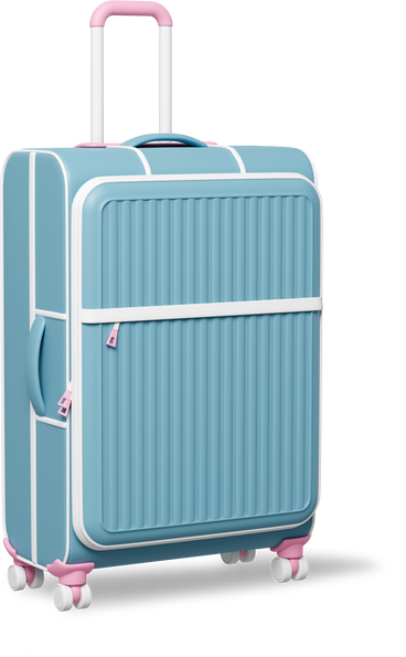 suitcase blue PNG, SVG