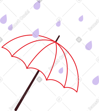 下雨打伞 PNG, SVG