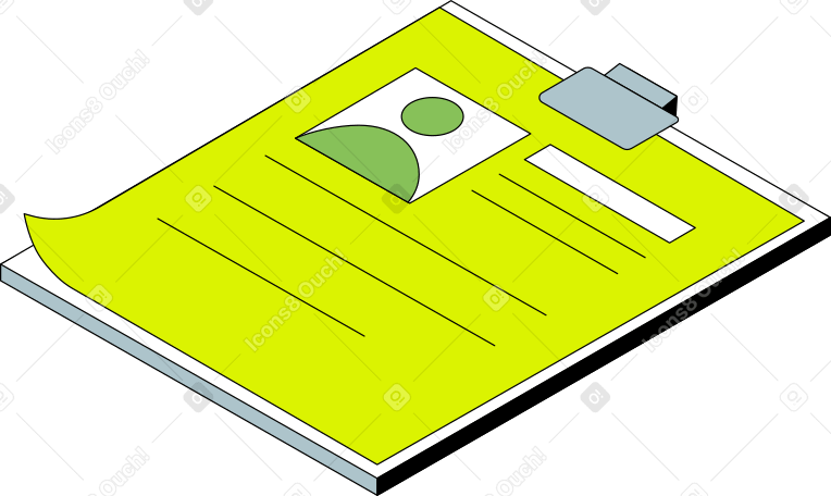 resume on a clipboard PNG, SVG