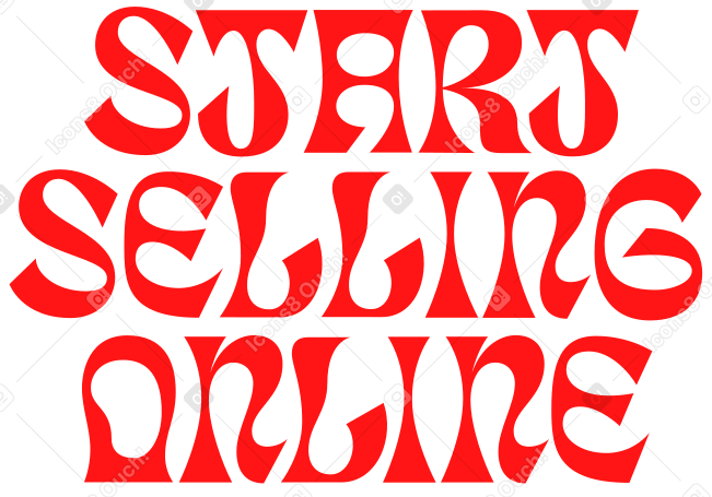 Le lettere iniziano a vendere online con testo in stile lettere vintage PNG, SVG