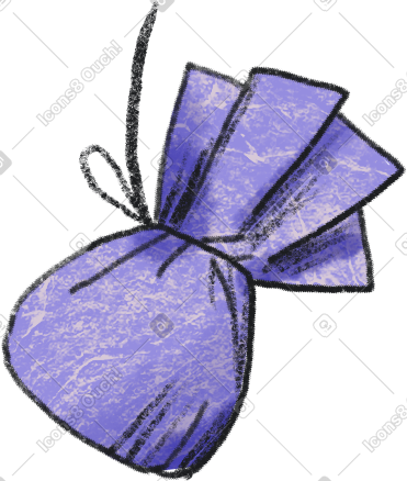 chocolate candy in a purple wrapper PNG, SVG