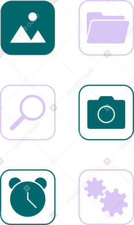 mobile icons Illustration in PNG, SVG