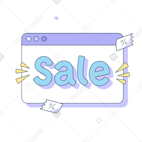 Sale lettering in the browser PNG, SVG