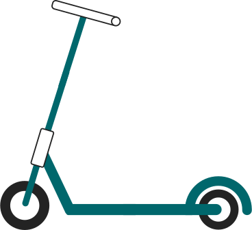 children's scooter PNG, SVG