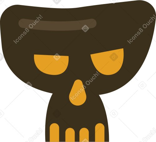 scary skull PNG, SVG