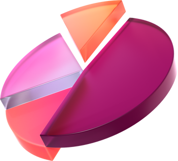 glass pie chart PNG, SVG