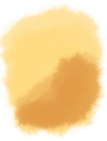 Large yellow watercolor stain PNG、SVG