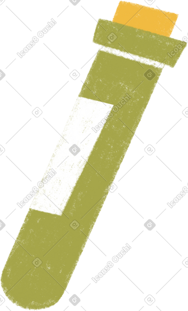 Green test tube PNG, SVG