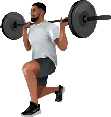 guy works out with a barbell PNG, SVG