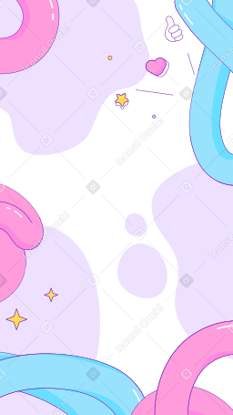 Funny pink and blue background Illustration in PNG, SVG