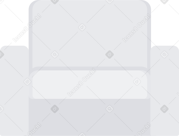 Fauteuil gris PNG, SVG