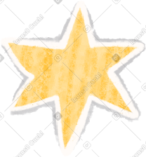 Little yellow star PNG, SVG