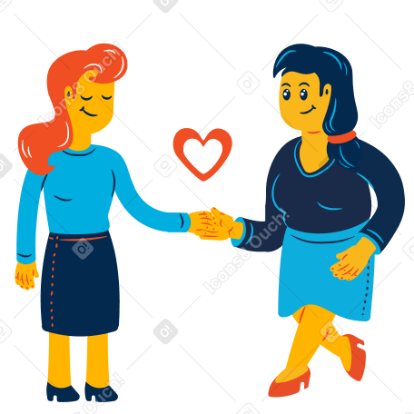 Couple holding hands PNG, SVG