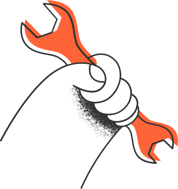 Hand with wrench PNG, SVG