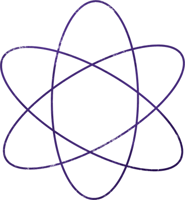 three ovals as the structure of the atom in physics PNG, SVG