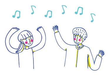 Man and woman dancing to the music together PNG, SVG