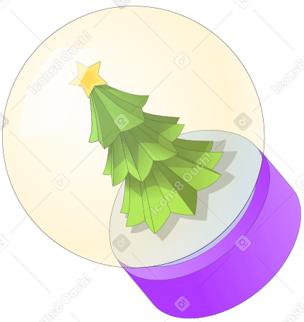 Снежный шар в PNG, SVG