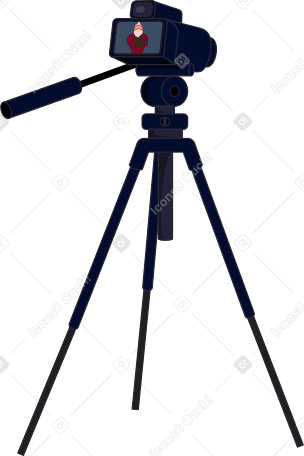 Videocamera su treppiede PNG, SVG