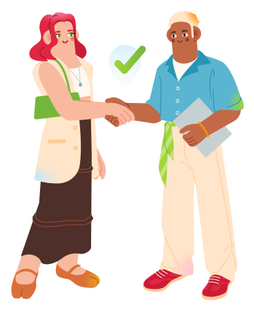 Donna e uomo che si stringono la mano PNG, SVG