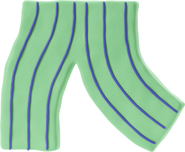 Green pants with blue stripes PNG, SVG