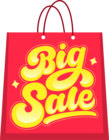 lettering big sale on shopping bag PNG, SVG