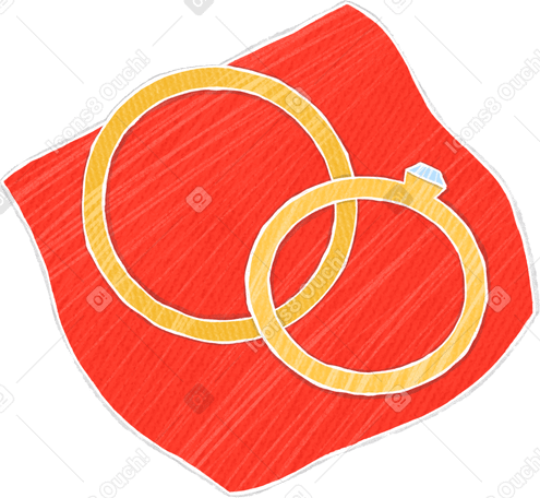 Dois anéis de casamento PNG, SVG
