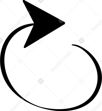 검은색 둥근 화살표 PNG, SVG