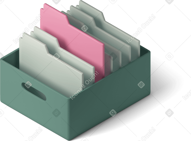 3D box with files PNG、SVG