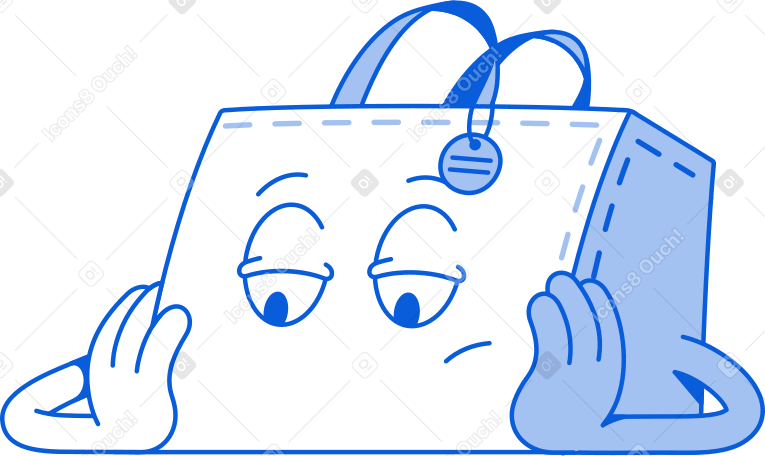 bag with handles Illustration in PNG, SVG