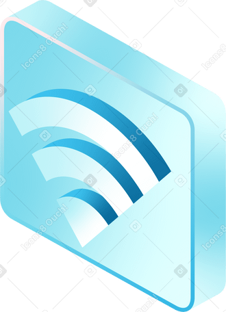 Icona wi-fi isometrica PNG, SVG