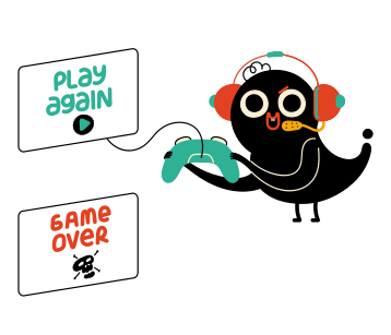 Character playing games PNG, SVG