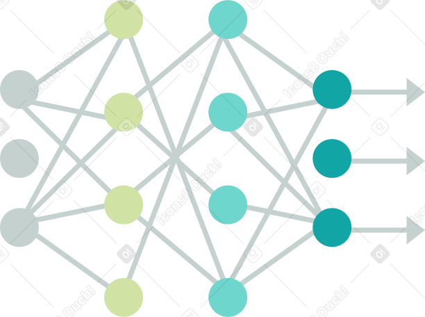 diagrama de rede neural PNG, SVG