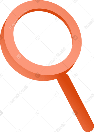 оранжевая лупа в PNG, SVG