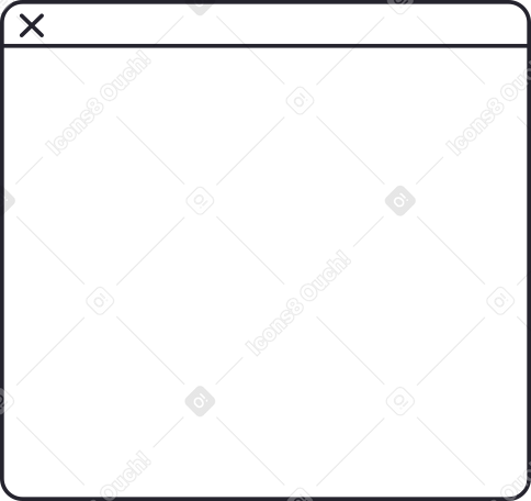 Fenêtre de navigateur blanche presque carrée PNG, SVG