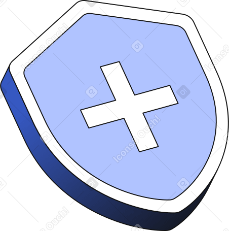 shield with a cross Illustration in PNG, SVG