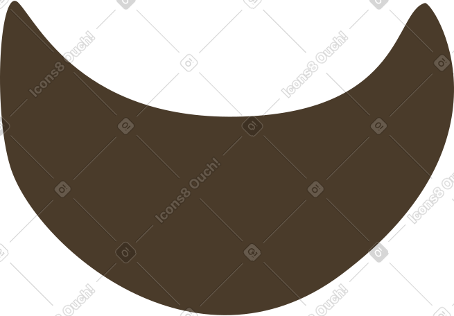 brown crescent PNG, SVG