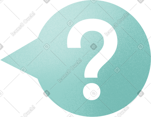 bubble with a question PNG, SVG