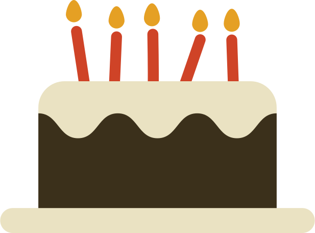 birthday cake with candles PNG, SVG