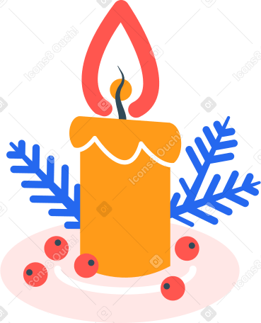 christmas candle Illustration in PNG, SVG