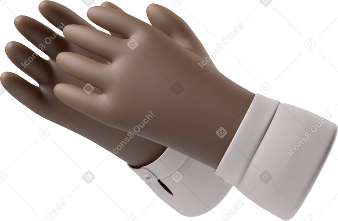 3D Clapping black skin hands  Illustration in PNG, SVG
